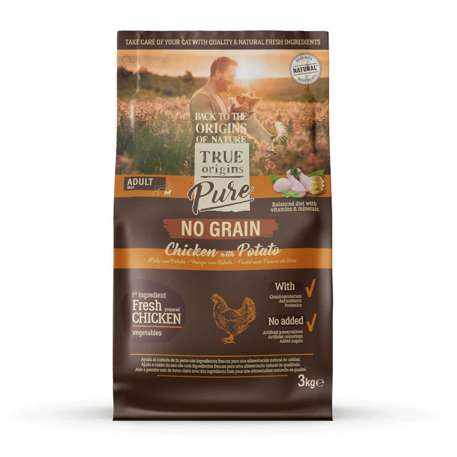 3 kg True Origins Pure Mini Adult Pollo pienso para perros, , large indicador imagen numero 1