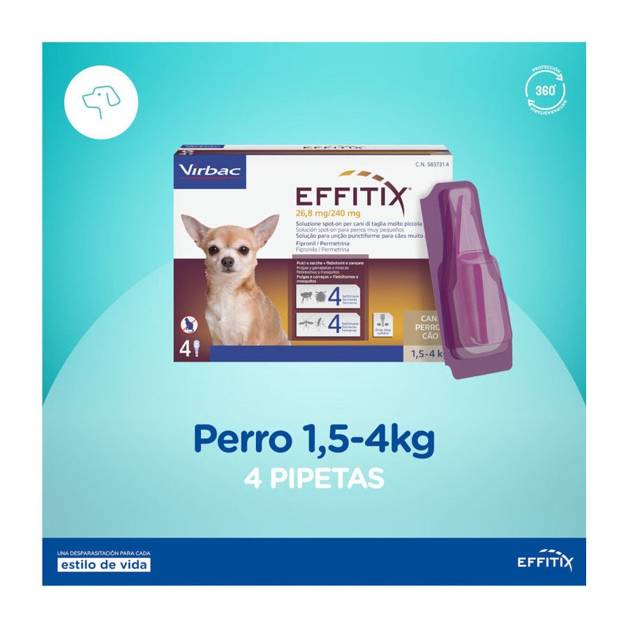 Effitix Antiparasitario en Pipetas para perros, , large Imagen numero 3