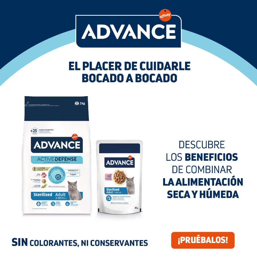 12 sobres x 85 g (9 + 3 &iexcl;gratis!) Advance Sterilized Adult Bacalao sobres para gatos, , large Imagen numero 5