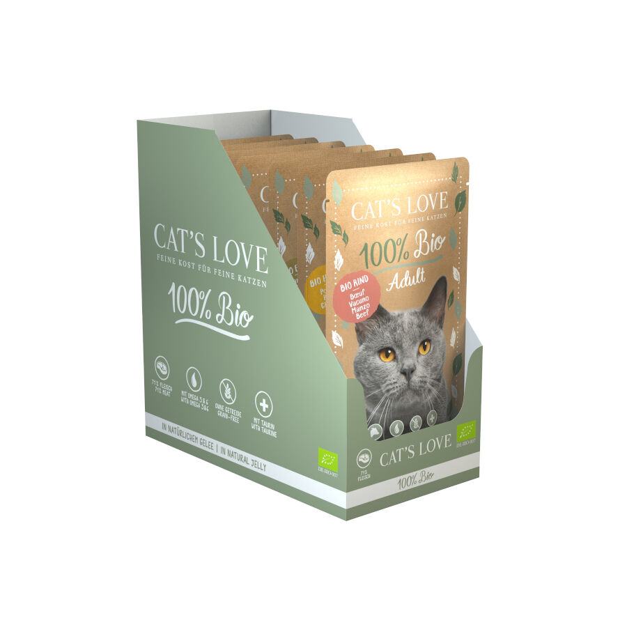 6 sobres x  85 g Cat&rsquo;s Love Adult Bio Sobre en Gelatina para gatos, , large Imagen numero 1