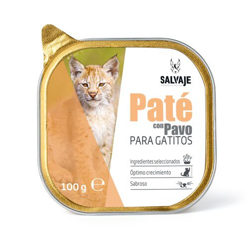 Salvaje Original Pavo en Pat&eacute; Tarrina para gatitos