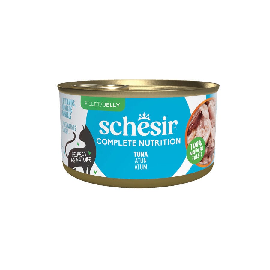 85 g Schesir At&uacute;n en Gelatina Lata para gatos, , large Imagen numero 1