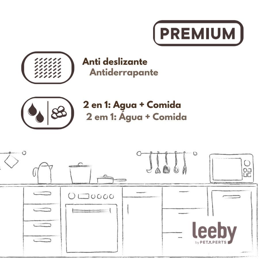 Leeby Comedero Autom&aacute;tico y Dispensador de Agua 2 en 1 para perros y gatos, , large indicador imagen numero 5