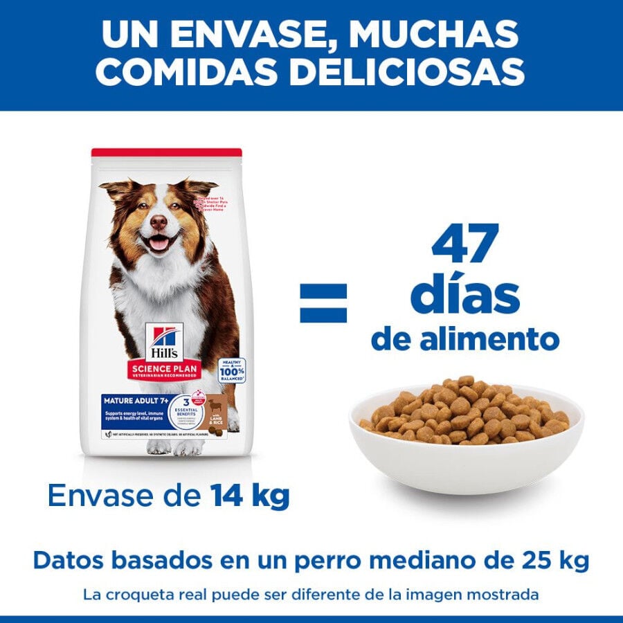 14 kg Hill's Science Plan Mature Adult Medium Cordero pienso para perros, , large indicador imagen numero 6