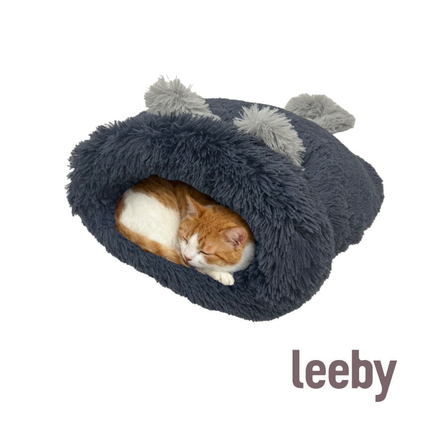 Leeby Cama Saco con Oreja y Cola Gris para gatos