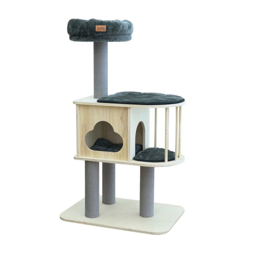 Leeby Cloud Collection torre rascador con cama nido para gatos, , large indicador imagen numero 1