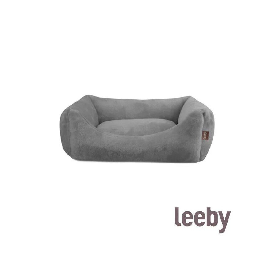 Leeby Cama suave de terciopelo gris para perros, , large Imagen numero 2