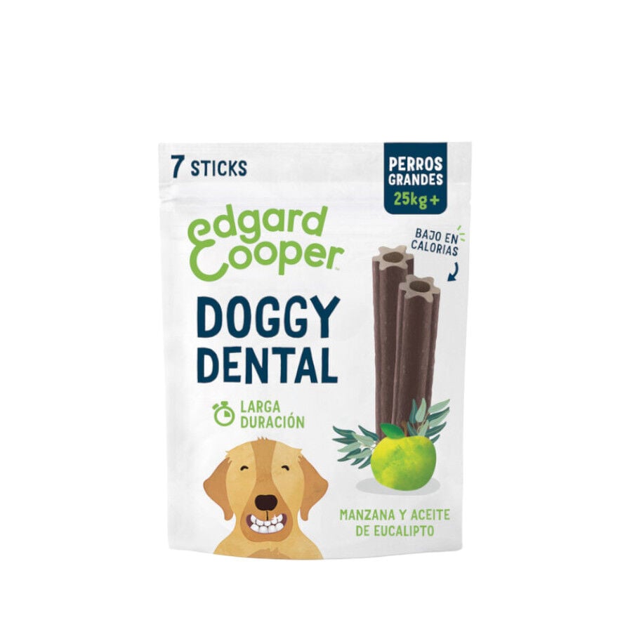 7 barritas Edgard & Cooper Barritas Dentales Manzana y eucalipto snack para perros grandes, , large indicador imagen numero 1