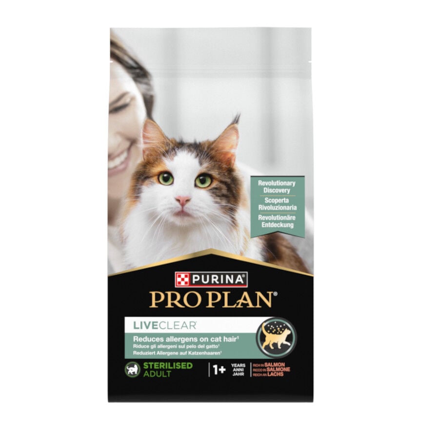 1.4 kg Pro Plan LiveClear Sterilised Adult Salm&oacute;n pienso para gatos, , large Imagen numero 1
