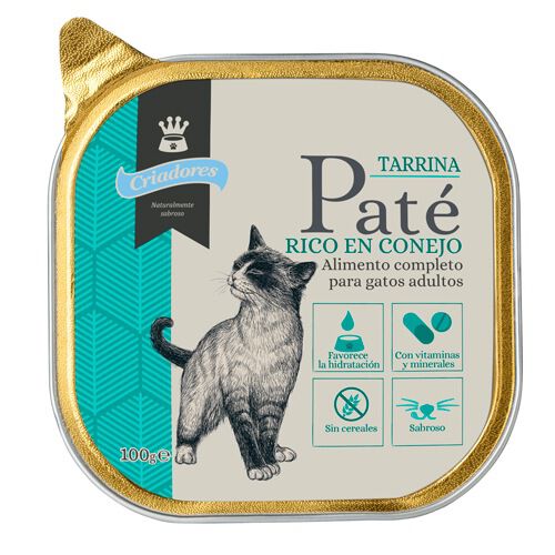 Criadores Adulto Conejo en pat&eacute; tarrina para gatos