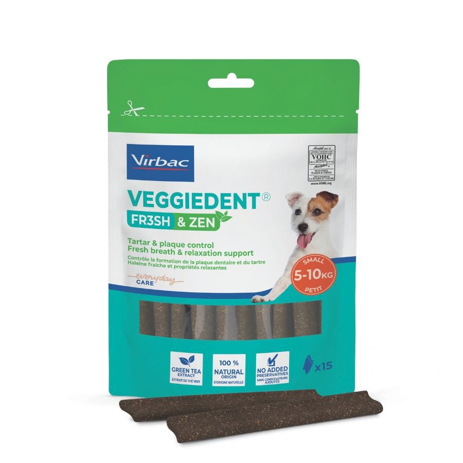 15 barritas Virbac L&aacute;minas Veggiedent Zen S para perros, , large indicador imagen numero 1