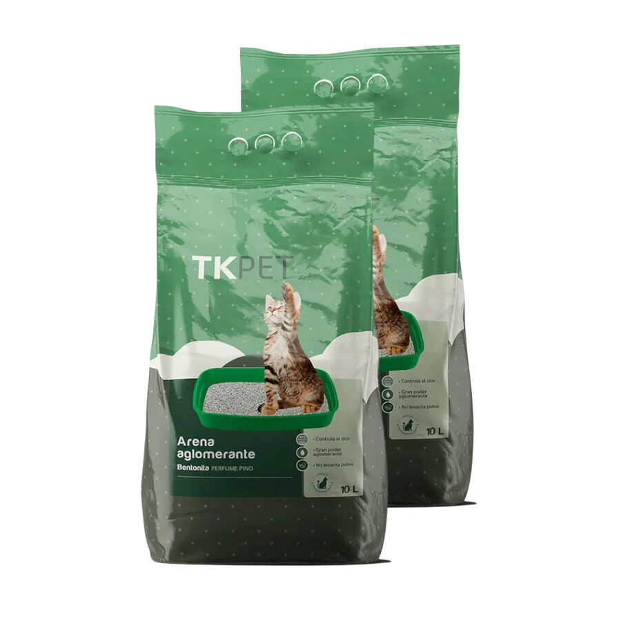 2 x 10 L TK-Pet Arena Aglomerante de Bentonita y Pino para Gatos &iexcl;Pack ahorro!, , large Imagen numero 1