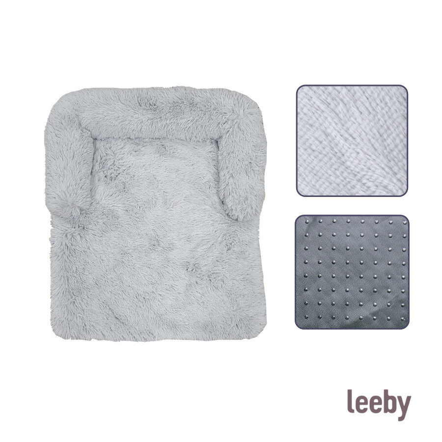 Leeby Sof&aacute; Anti Estr&eacute;s Gris para perros, , large indicador imagen numero 6
