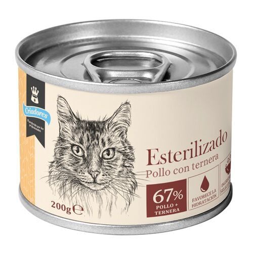 200 g Criadores Esterilizado Pat&eacute; Pollo y Ternera lata para gatos, , large Imagen numero 1
