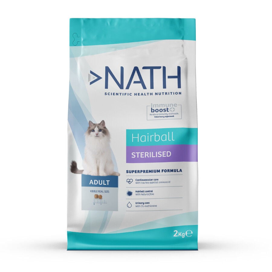 2 kg Nath Adult Cat Hairball Sterlized pienso para gatos, , large Imagen numero 1