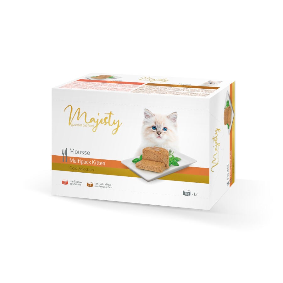 Majesty Kitten Gold Selection Mousse lata indicador imagen numero 1