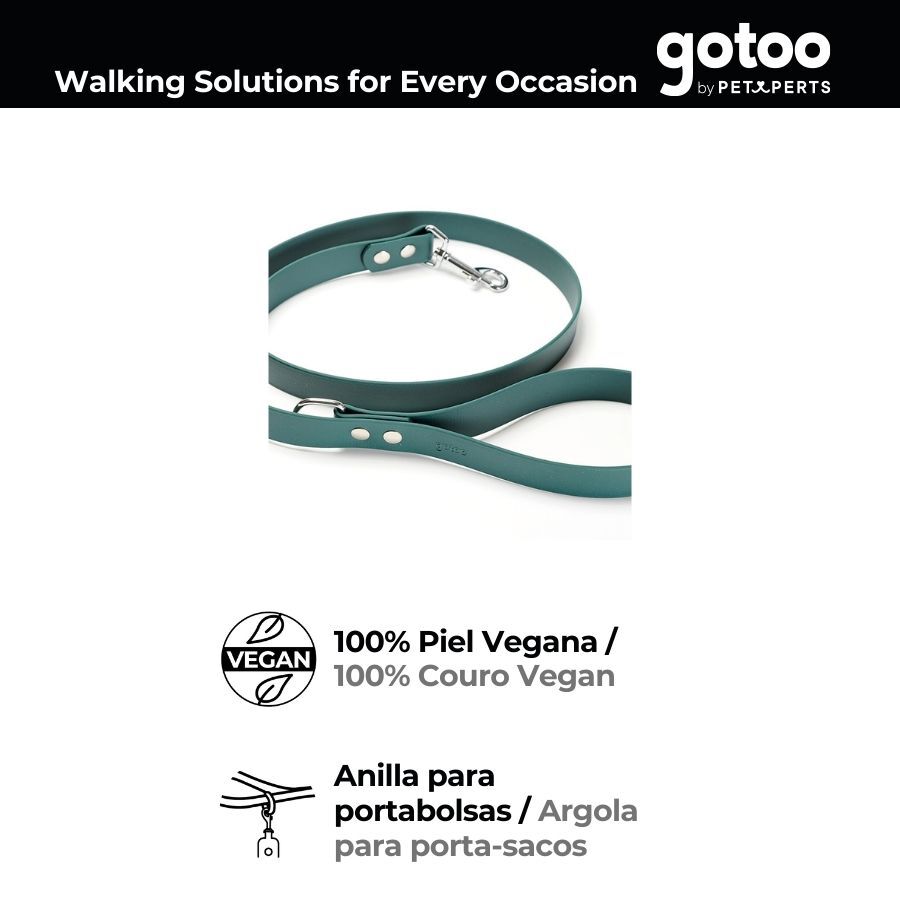 Gotoo Correa Biothane verde para perros, , large indicador imagen numero 3