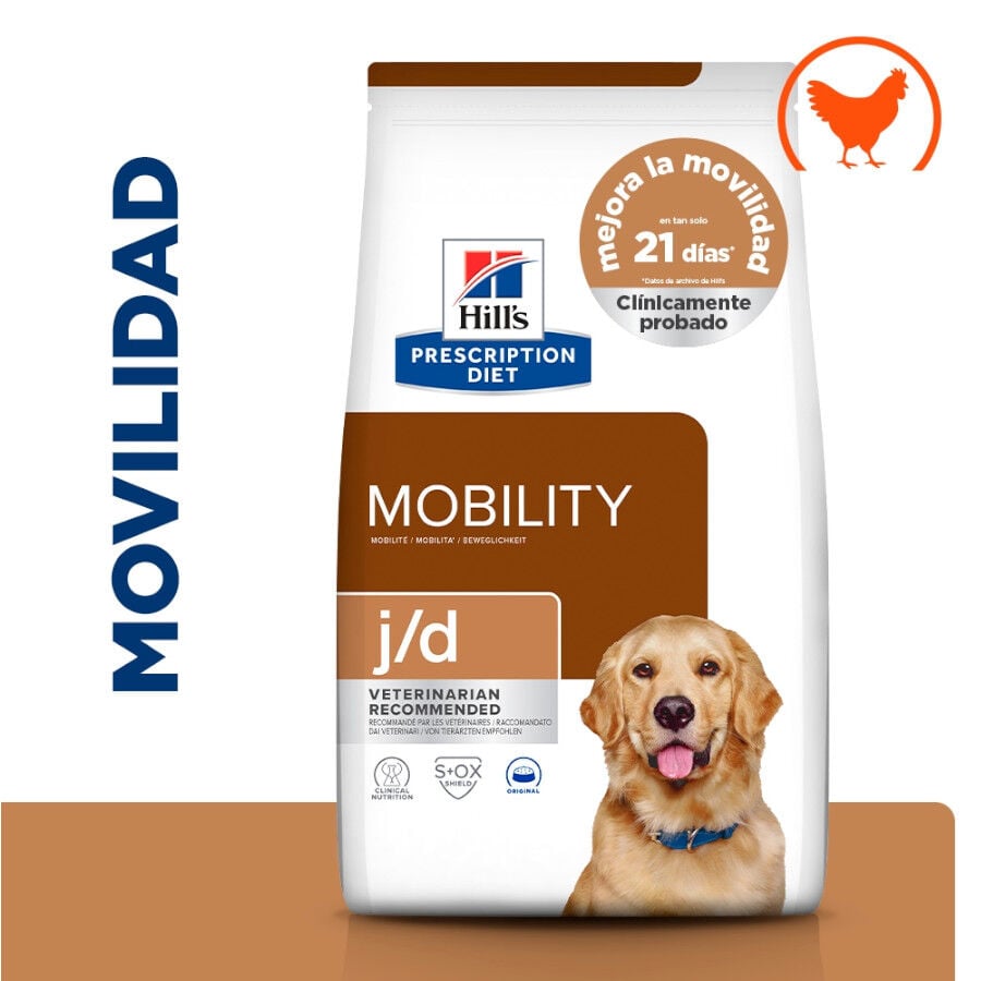 12 kg Hill's Prescription Diet Mobility Pollo pienso para perros, , large indicador imagen numero 2