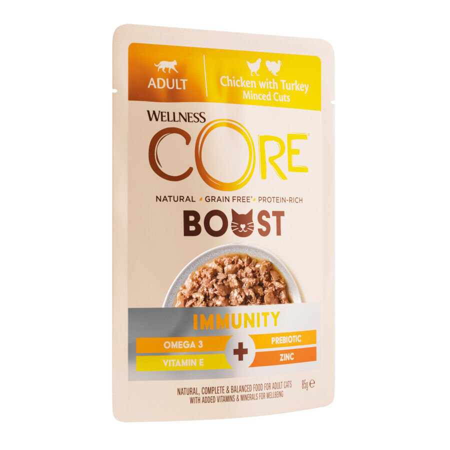 Wellness Core Boost Inmunitario Pollo y Pavo sobre para gatos, , large indicador imagen numero 2
