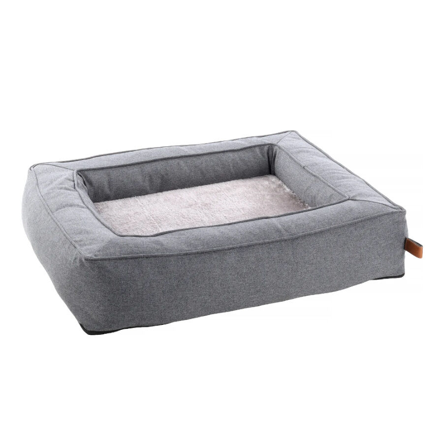Flamingo Carlota Rect&aacute;ngulo Gris con Cremallera Cama para perros