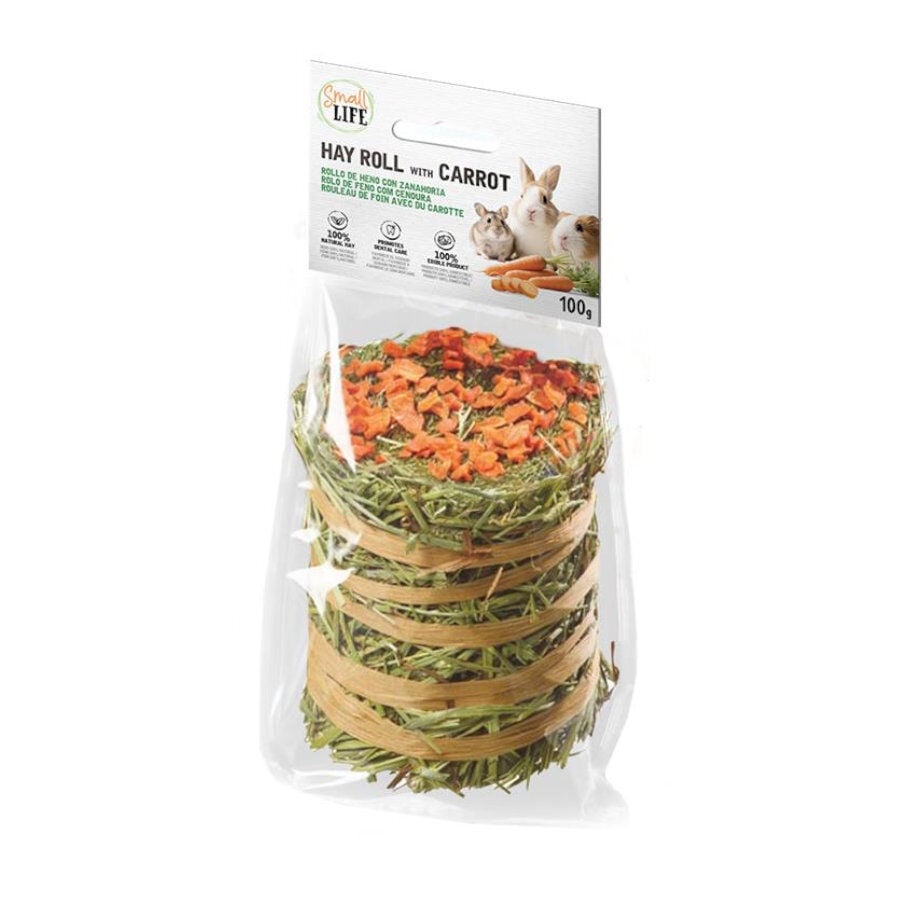 100 g Small Life Rollo de Heno con Zanahoria Snack para roedores y conejos, , large indicador imagen numero 1