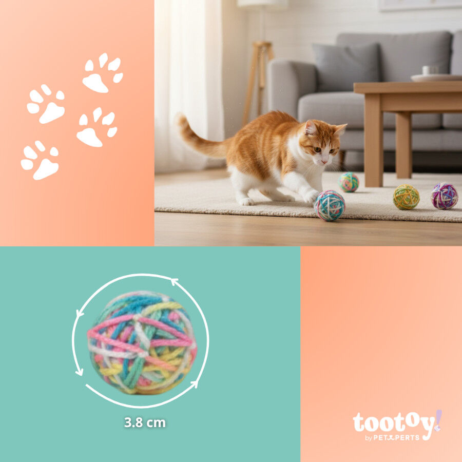 Tootoy! Pack de Ovillos de Lana Coloridos para gatitos, , large indicador imagen numero 4