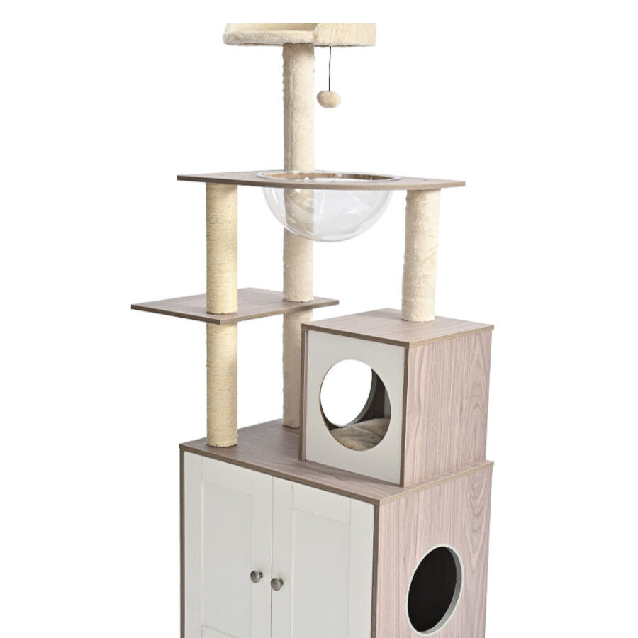 Leeby Luna &aacute;rbol rascador con mueble para gatos, , large indicador imagen numero 4
