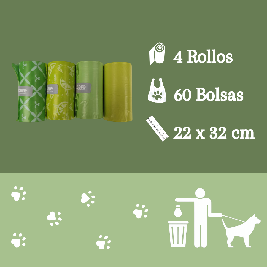 Nice Care Basic Bolsitas Rollos Lim&oacute;n para perros, , large indicador imagen numero 3