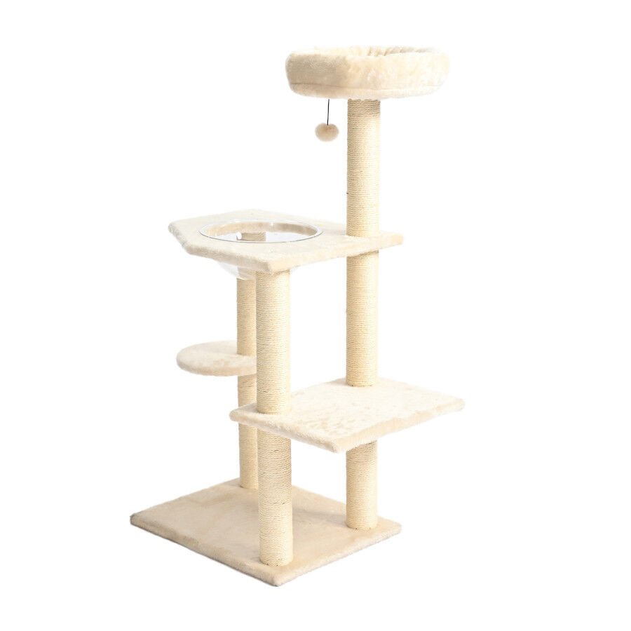 Leeby Luna &aacute;rbol rascador con cama y juguete para gatos, , large Imagen numero 1