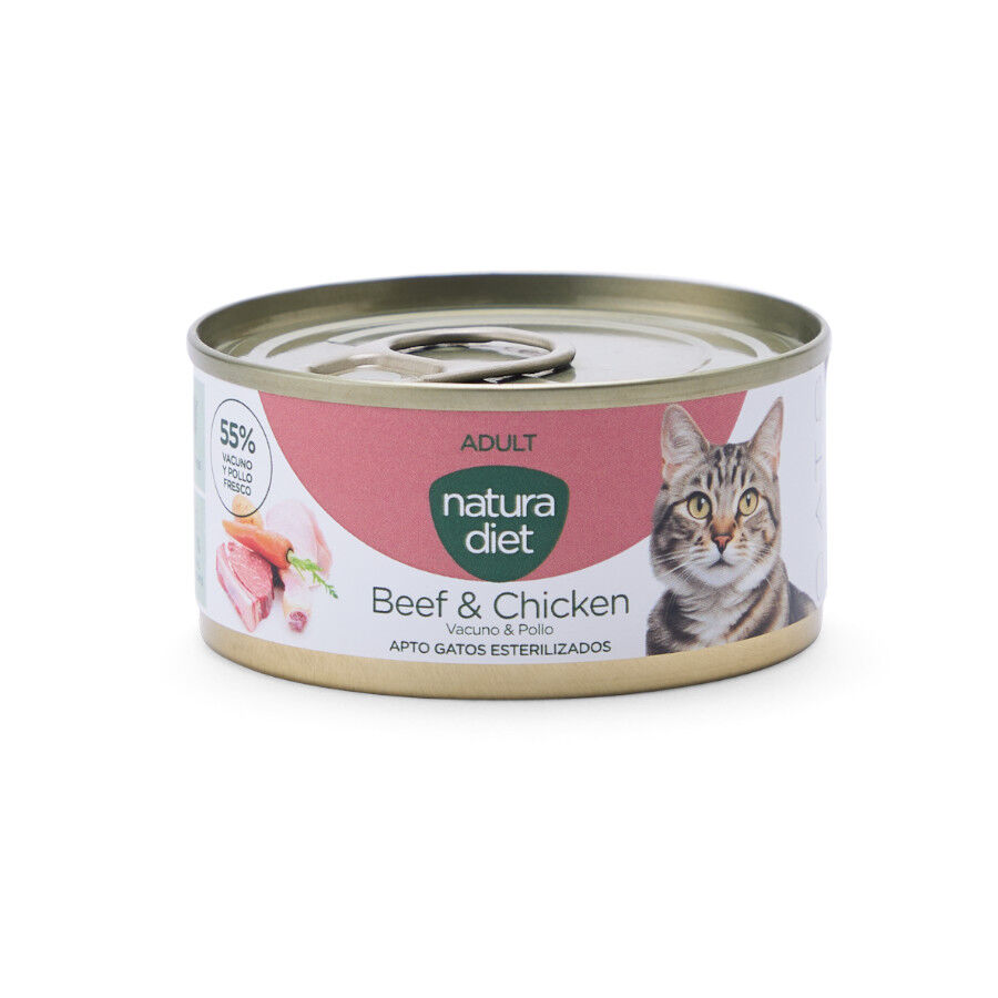 Natura Diet Adult Vacuno y Pollo lata para gatos