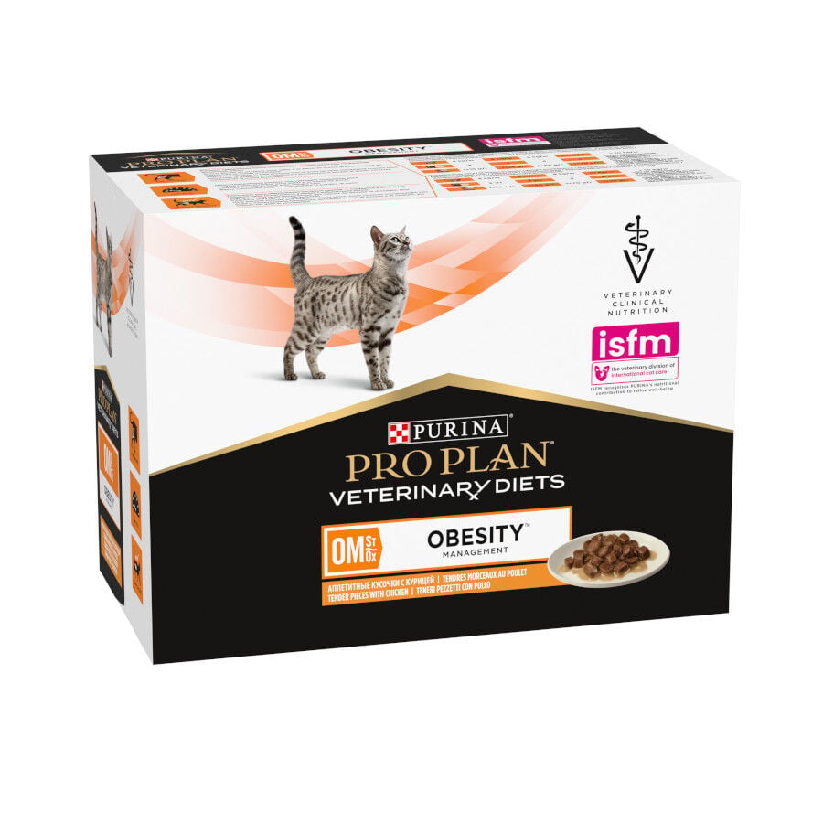 10 uds. x 85 g Pro Plan Veterinary Diets Obesity Pollo sobre para gatos, , large Imagen numero 1