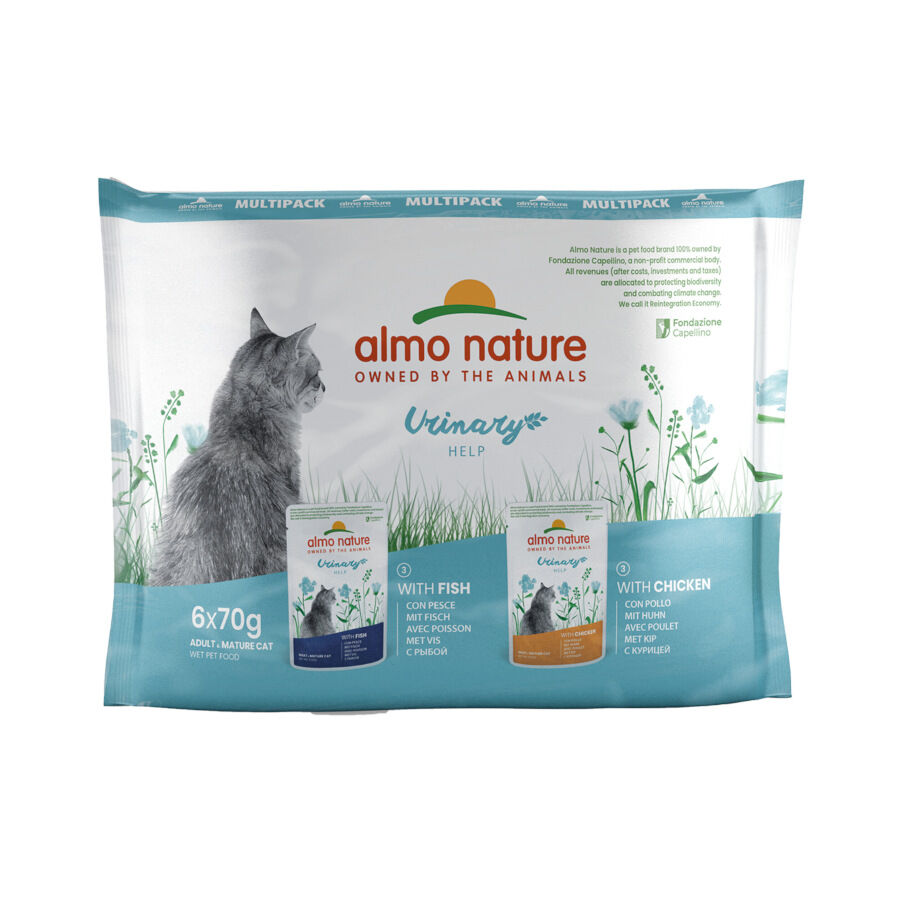 Almo Nature Urinary Help Pescado y Pollo sobre para gatos &ndash; Multipack