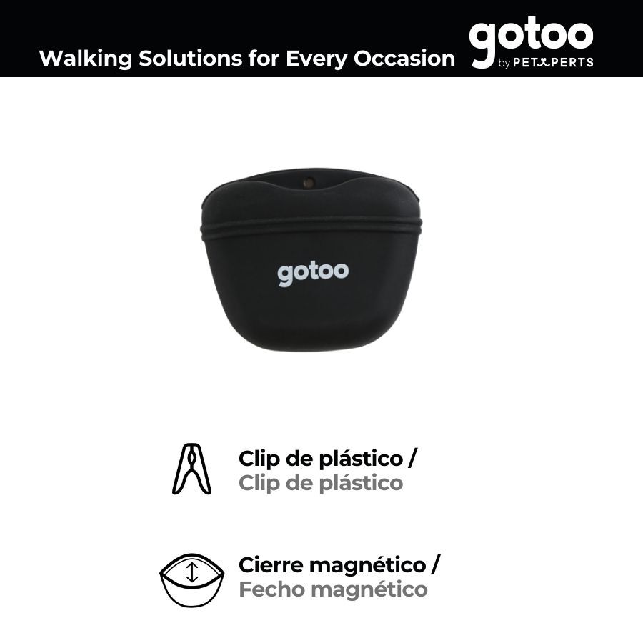 Gotoo Porta premio de silicona negro para perros, , large indicador imagen numero 3