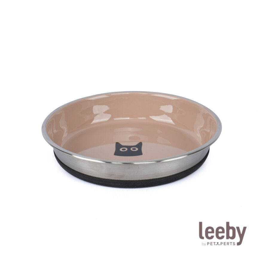 Leeby Comedero Taupe Antideslizante para gatos, , large indicador imagen numero 2