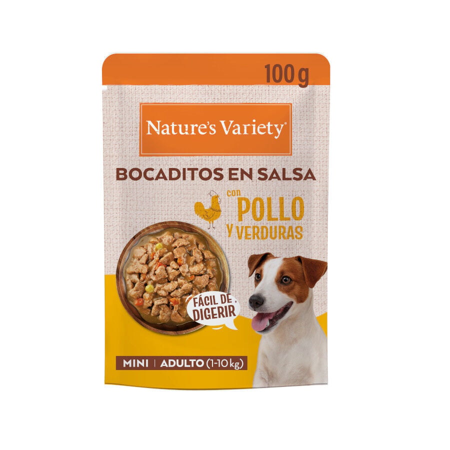 Nature's Variety Bocaditos Pollo Sobre en Salsa para perros adultos mini