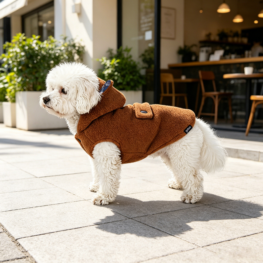 Gotoo Abrigo Teddy Marr&oacute;n para perros, , large indicador imagen numero 1