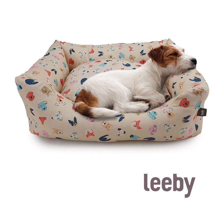 Leeby Cama Beige Estampado C&oacute;mic para perros, , large Imagen numero 2