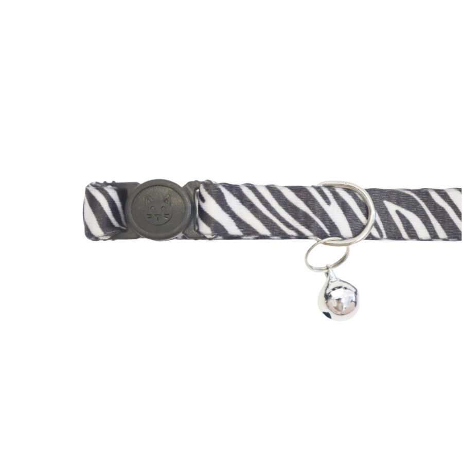 Gotoo Collar con cascabel de zebra para gatos, , large indicador imagen numero 3