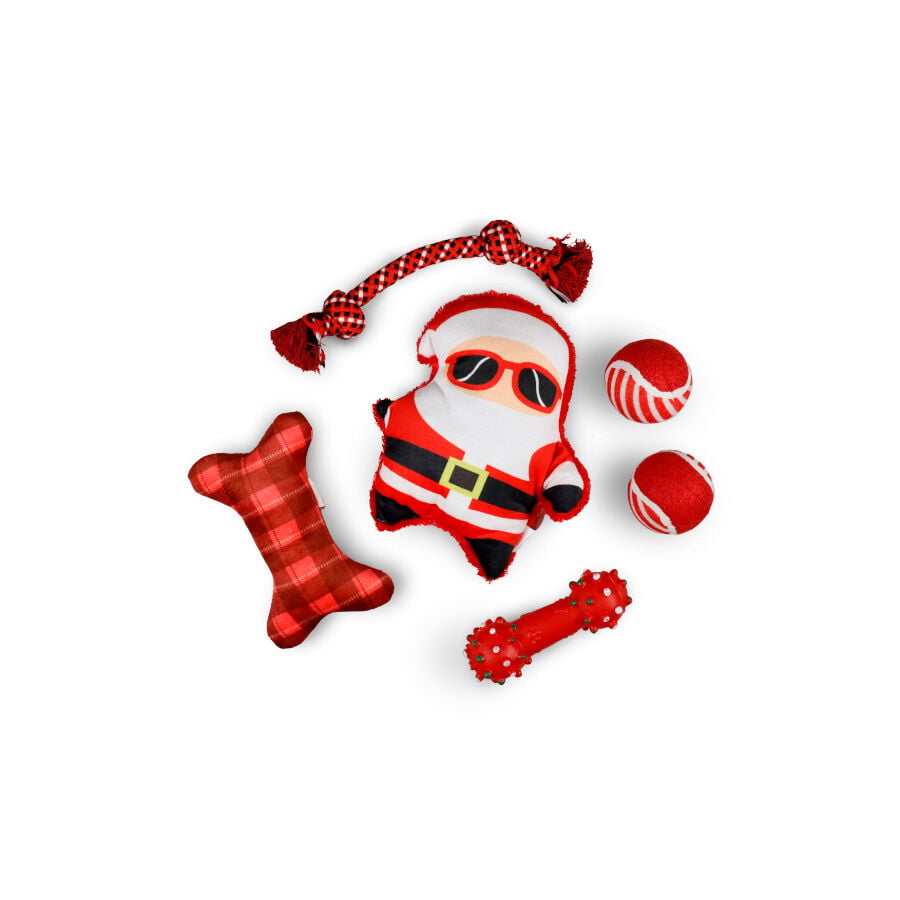 Wonder Christmas Santa Rock Set de juguetes para perros, , large indicador imagen numero 2