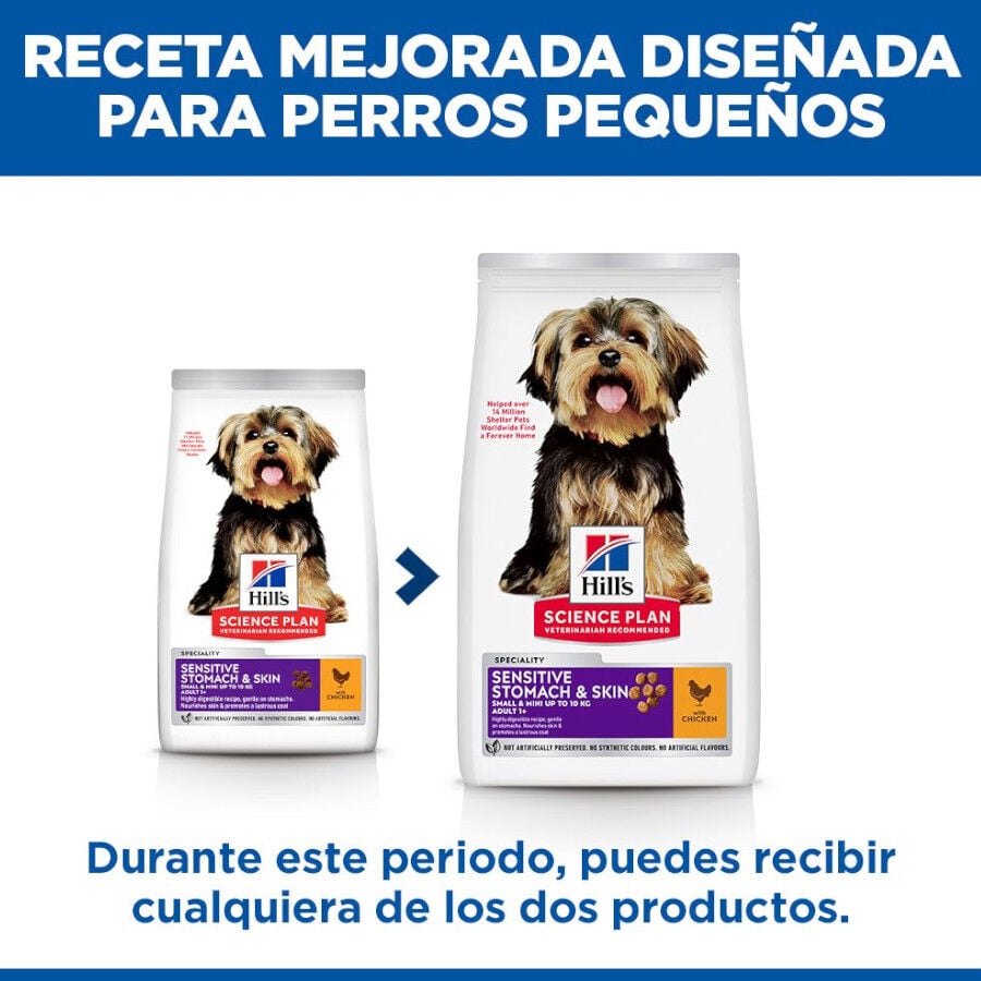 1.5 kg Hill's Science Plan Sensitive Stomach y Skin Small y Mini Pollo pienso para perros, , large indicador imagen numero 3