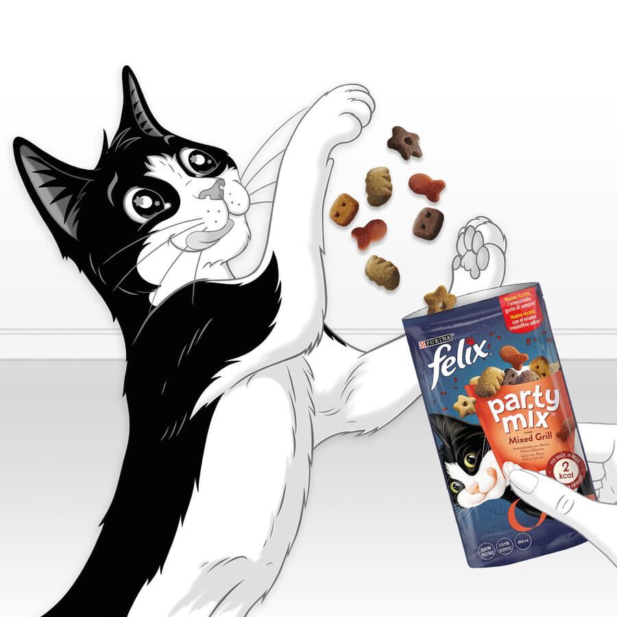 60 g Felix Party Mix Queso Bocaditos para gatos, , large indicador imagen numero 4