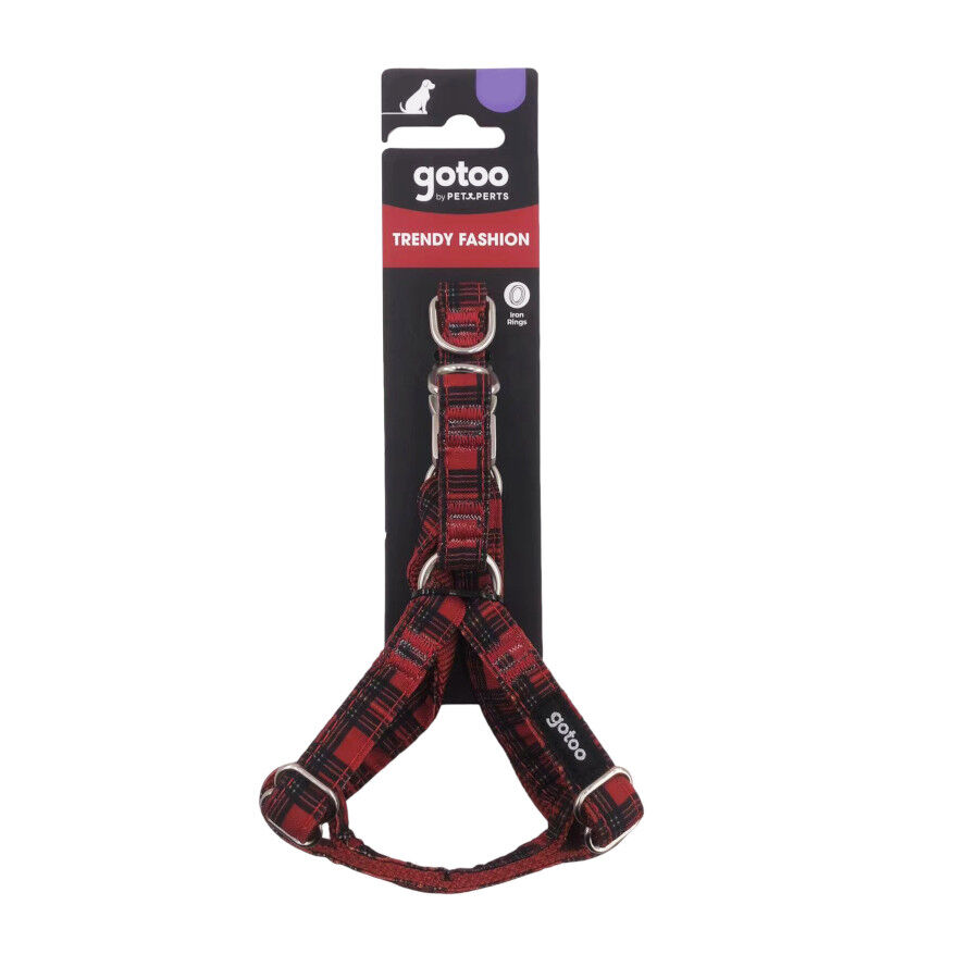 Gotoo Arn&eacute;s estampado tart&aacute;n rojo para perros, , large indicador imagen numero 6
