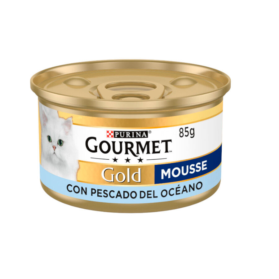 Gourmet Gold Mousse de Pescados del Oc&eacute;ano lata para gatos