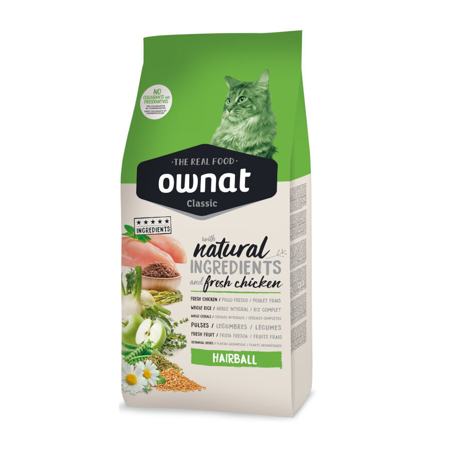4 kg Ownat Classic Pienso Hairball para gatos, , large Imagen numero 1