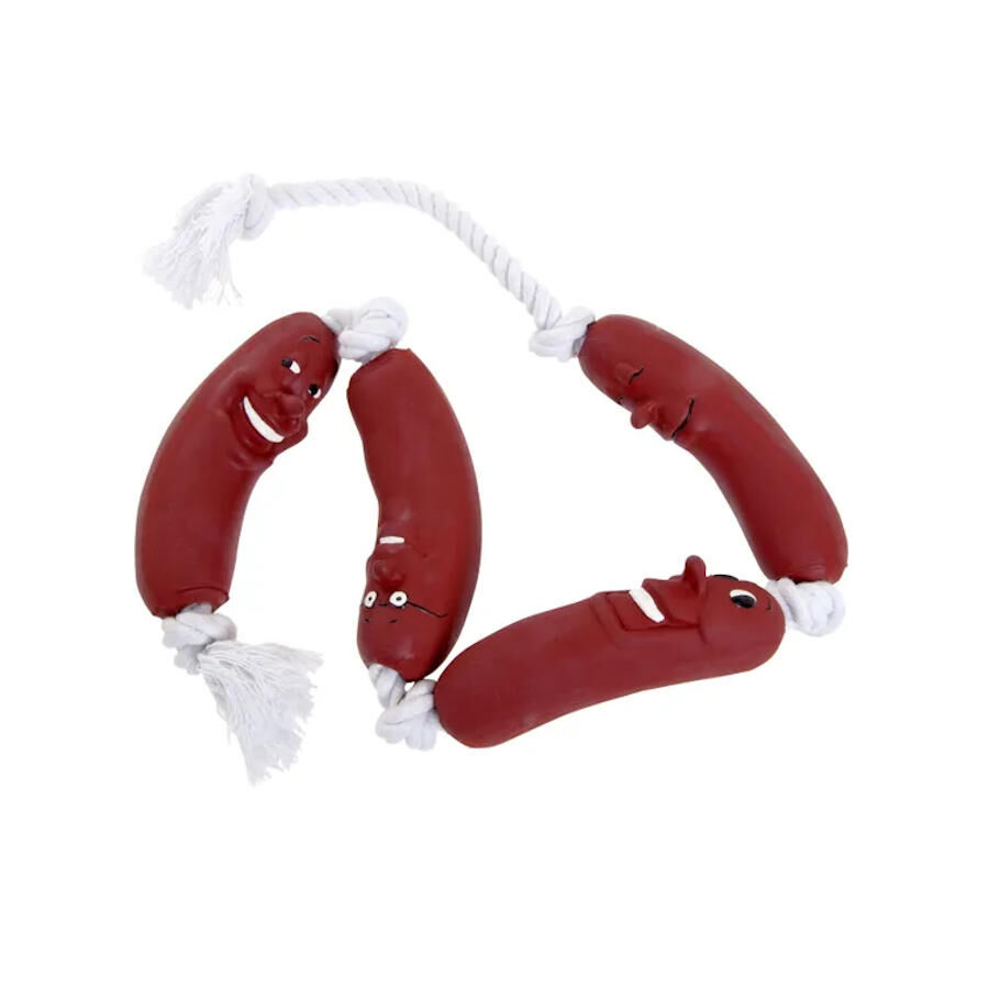 Flamingo Salchichas con cuerda juguete para perros&nbsp;, , large indicador imagen numero 1