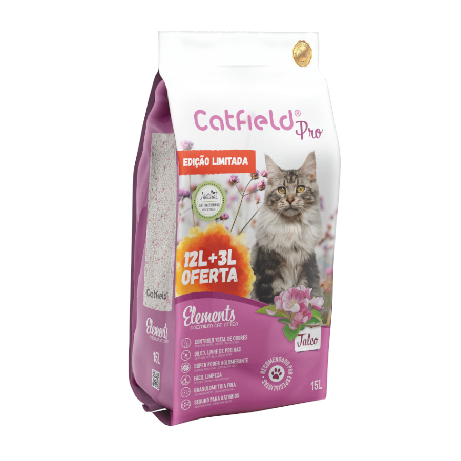 12 + 3 L Catfield Elements Talco Arena Aglomerante Natural Special Edition para gatos, , large Imagen numero 1