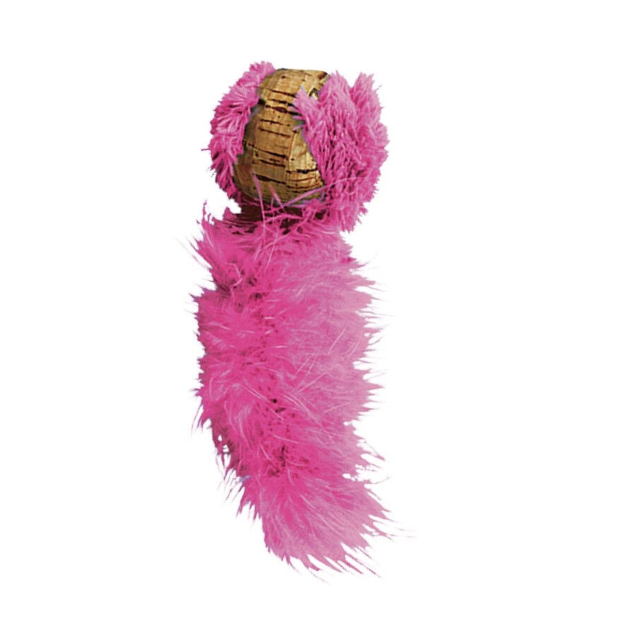 Kong Cork Pelota con cola de plumas para gatos, , large indicador imagen numero 1