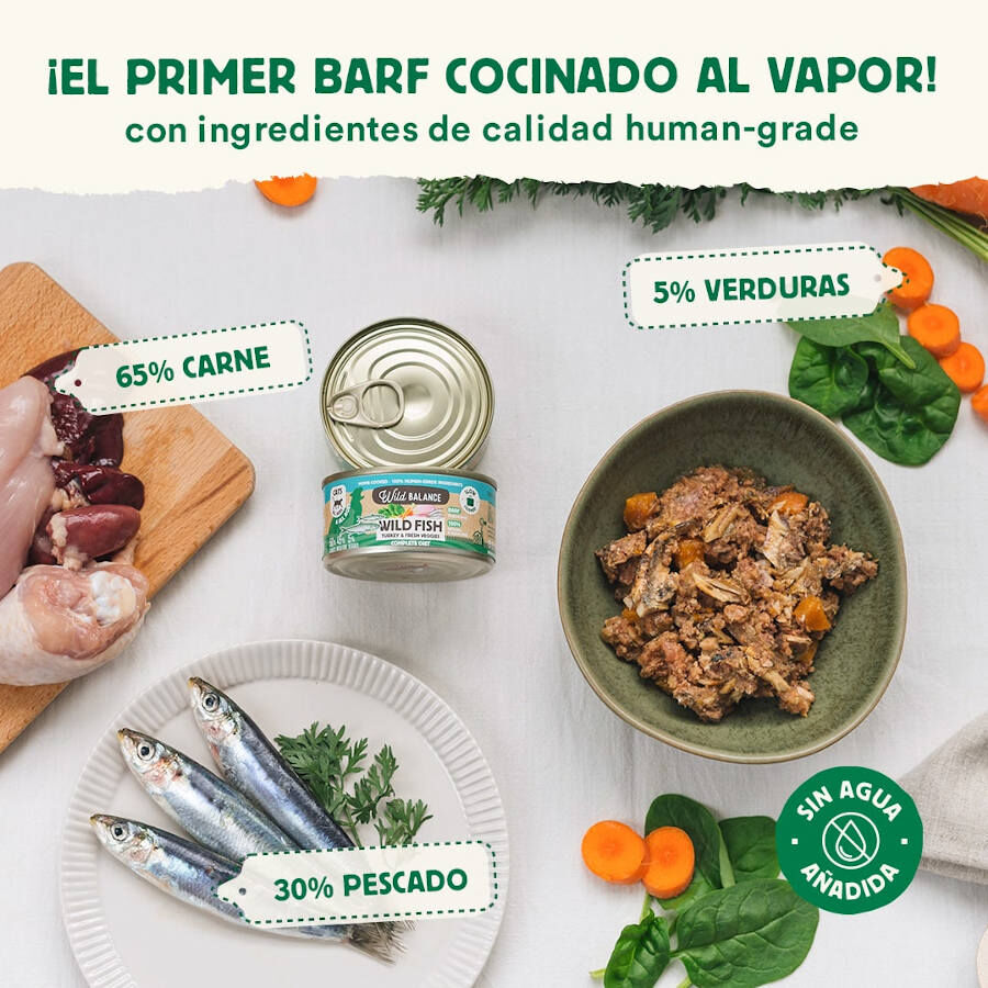 120 g Wild Balance BARF Pescado y Pavo lata para gatos, , large Imagen numero 2