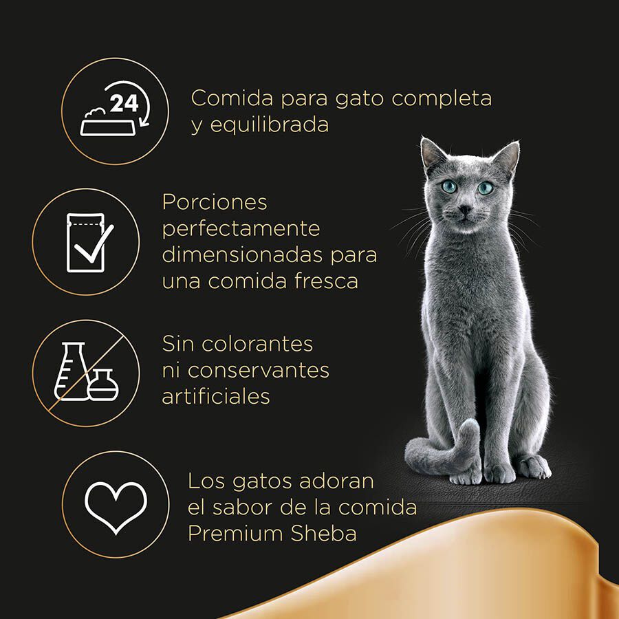 6 sobres x 50 g Sheba D&eacute;lices du Jour en Salsa de pollo, pavo y pato alimento h&uacute;medo para gatos, , large indicador imagen numero 4