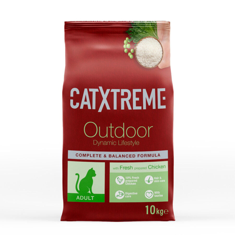 10 kg Catxtreme Adult Outdoors Pollo pienso para gatos, , large Imagen numero 1